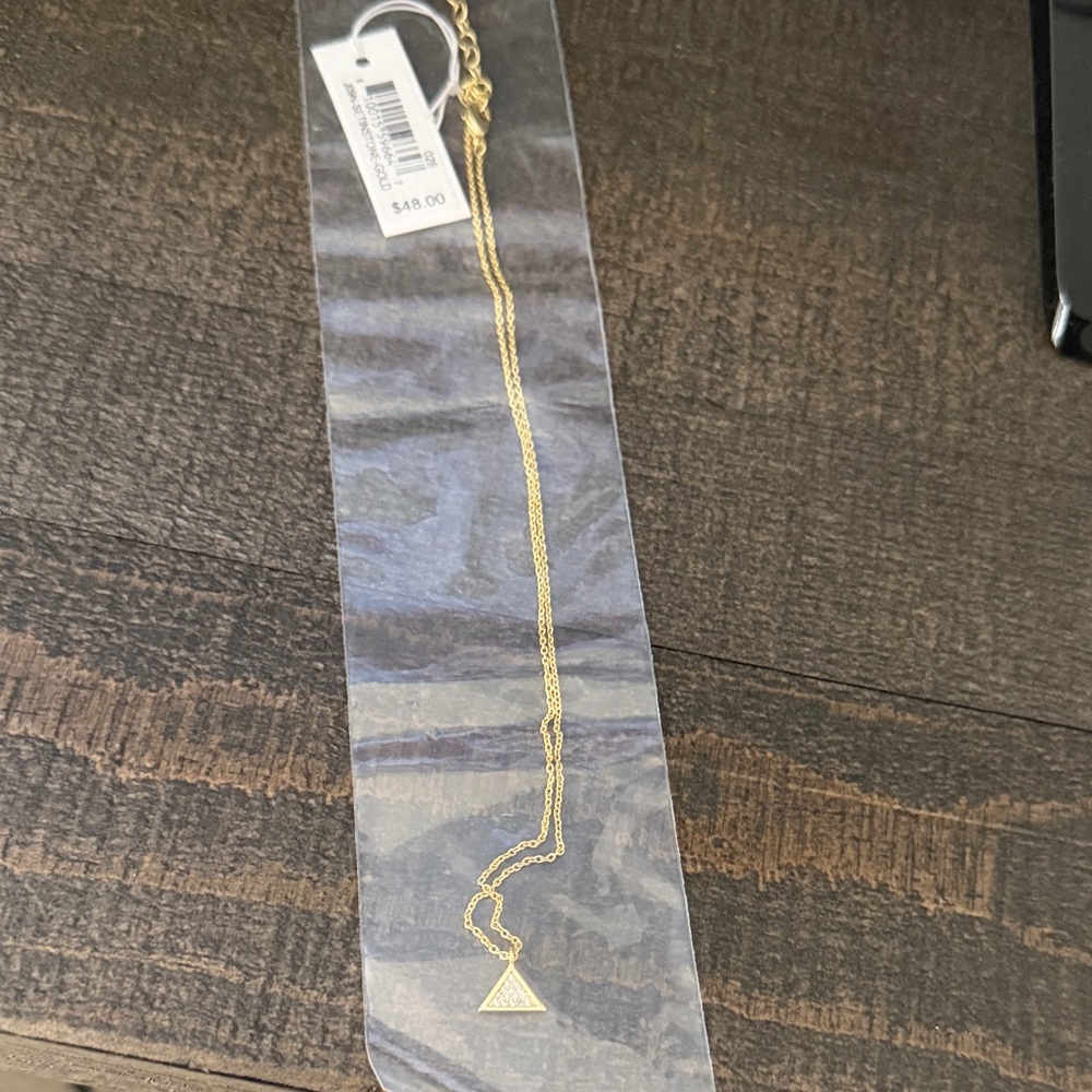 BNWT Uncommon James Gold Triangle Necklace